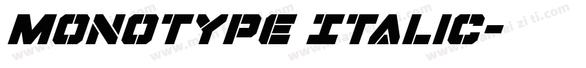 Monotype Italic字体转换